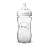 Biberon Natural en verre 240ml tétine 1m - Avent